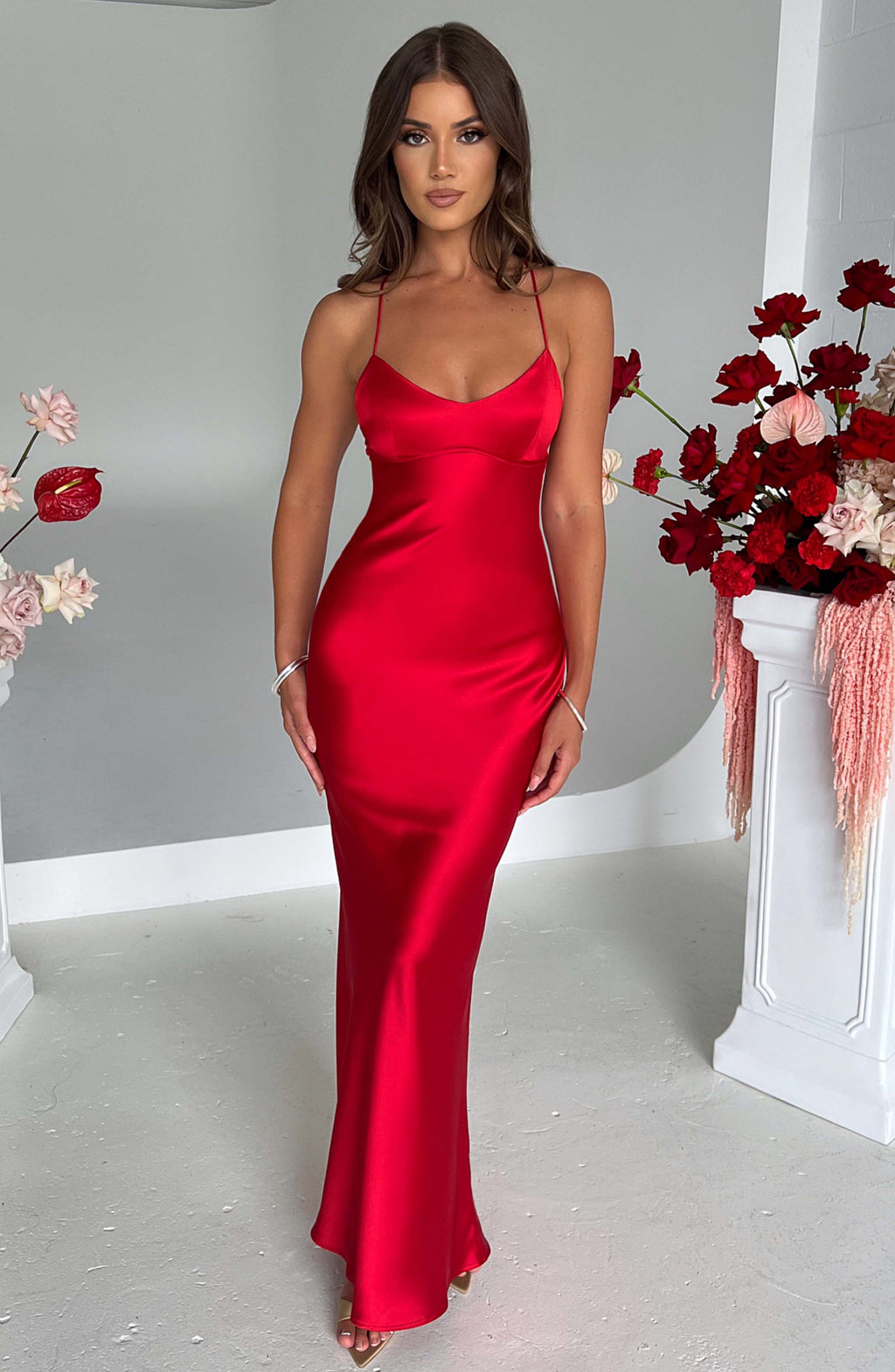 Flourenne Malikah Maxi Dress in Red