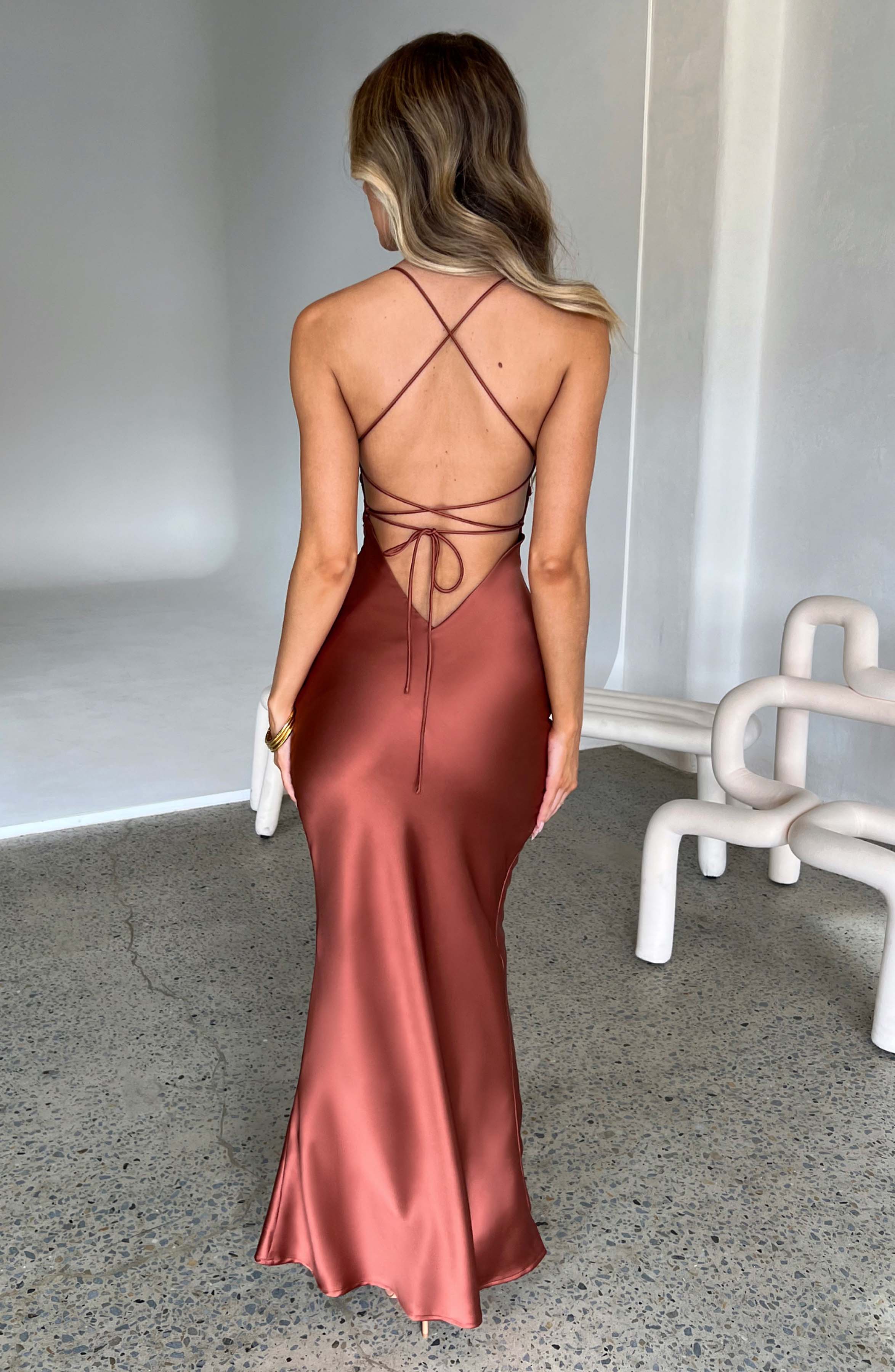 Flourenne Malikah Maxi Dress in Rust