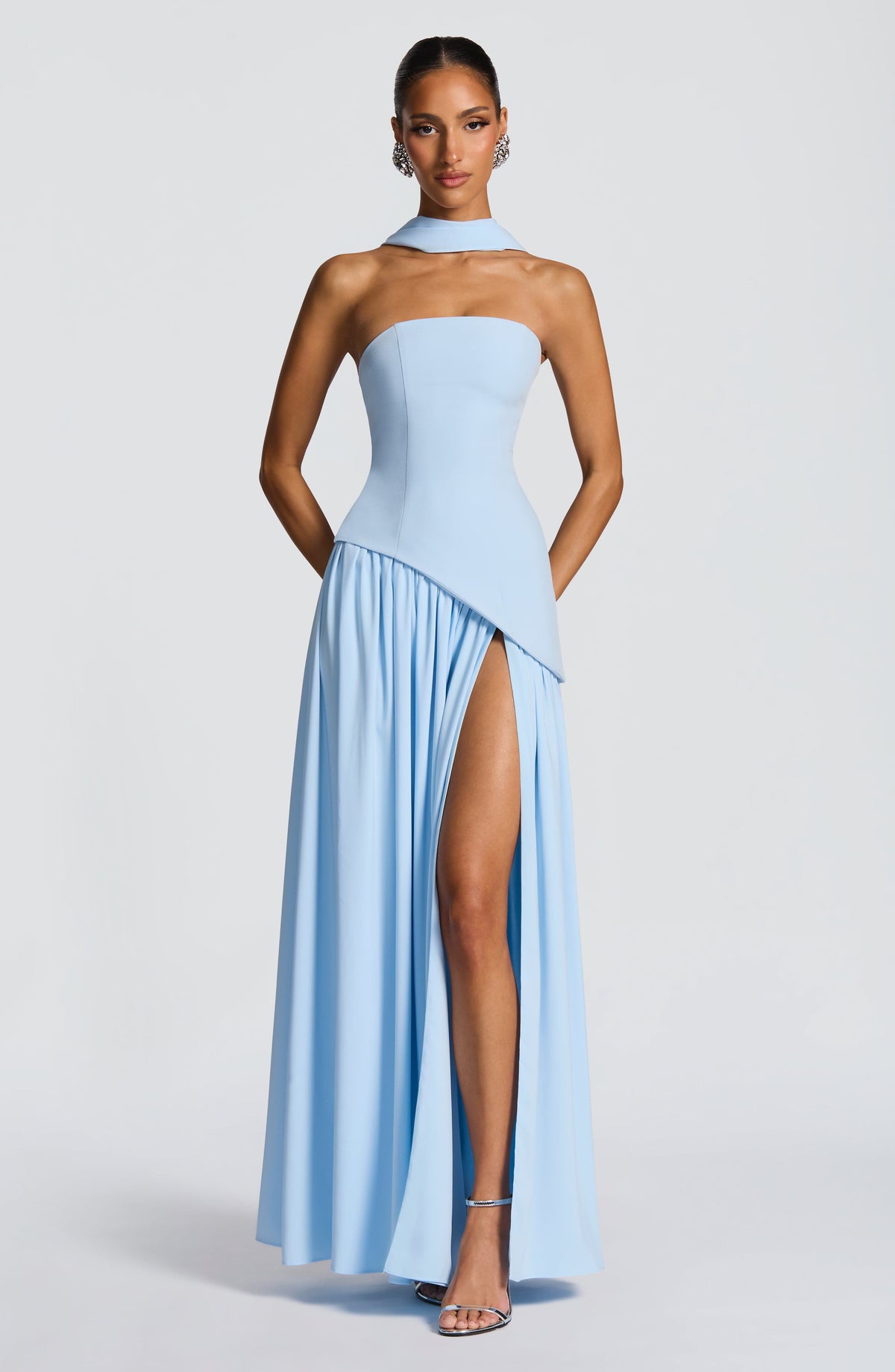 Flourenne Maliyana Maxi Dress in Baby Blue