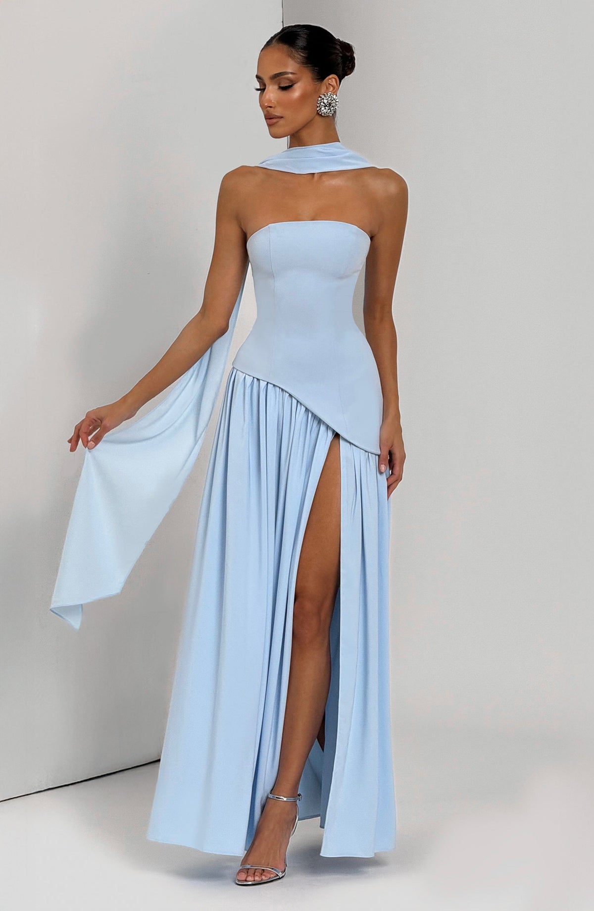 Flourenne Maliyana Maxi Dress in Baby Blue