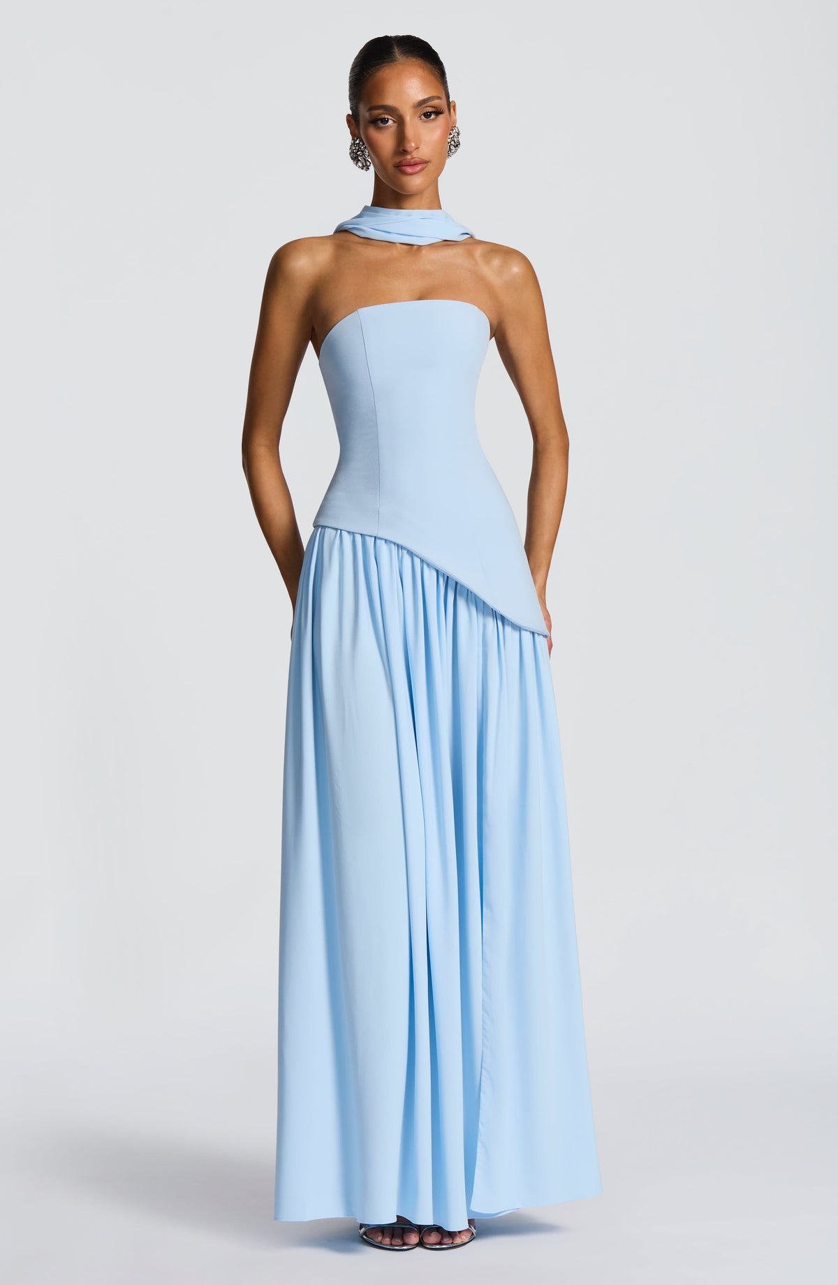 Flourenne Maliyana Maxi Dress in Baby Blue