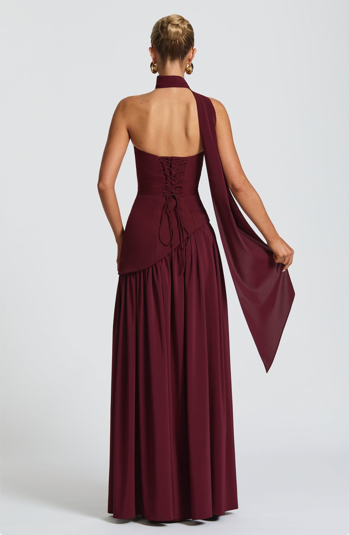Flourenne Maliyana Maxi Dress in Cherry Lacquer