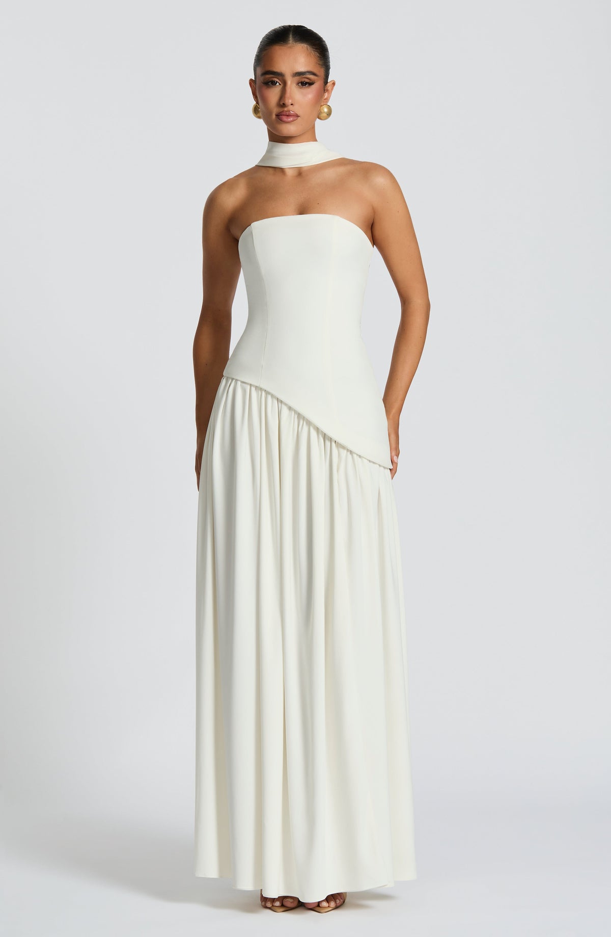 Flourenne Maliyana Maxi Dress in Ivory