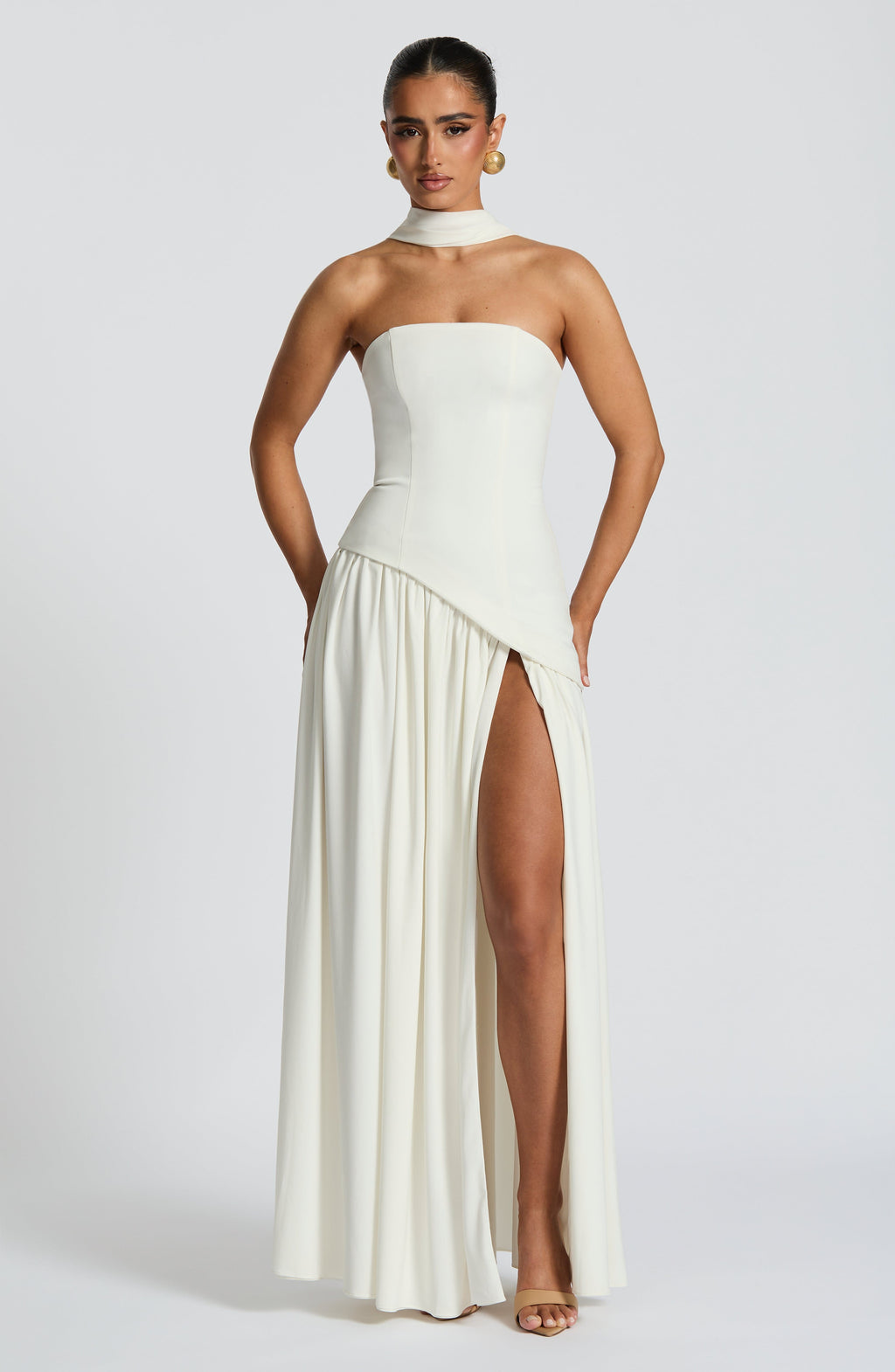 Flourenne Maliyana Maxi Dress in Ivory