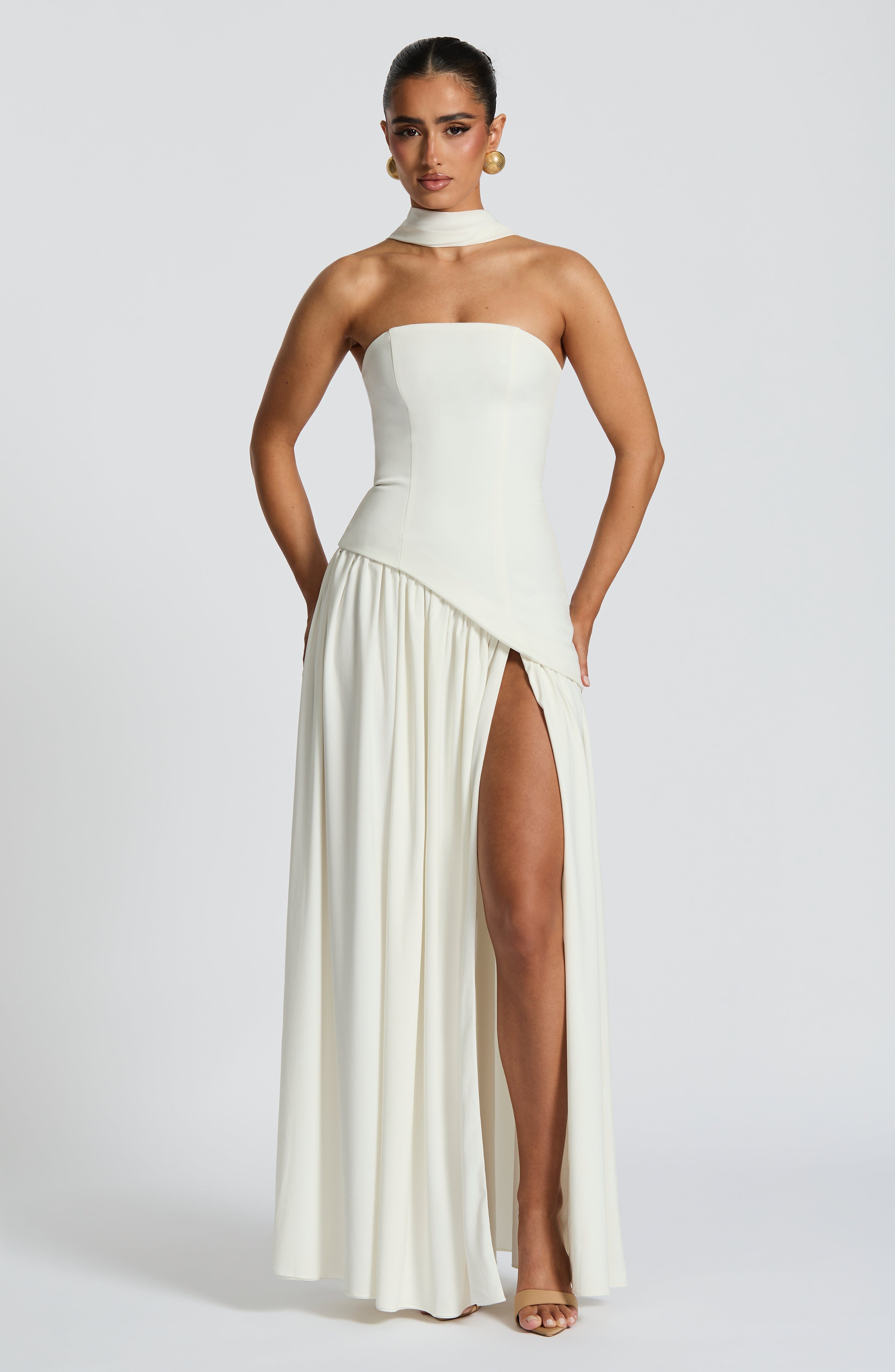 Flourenne Maliyana Maxi Dress in Ivory