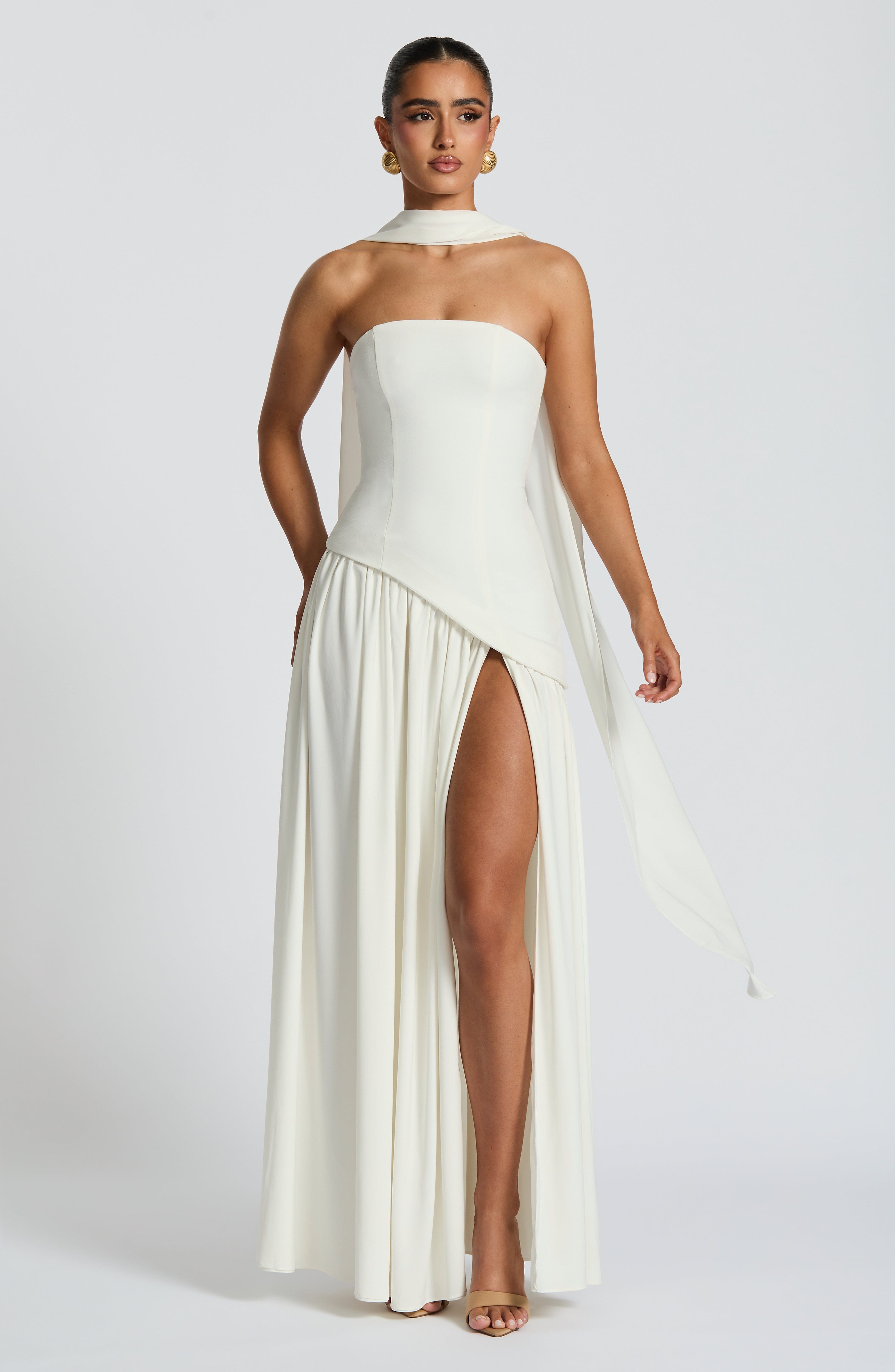 Flourenne Maliyana Maxi Dress in Ivory