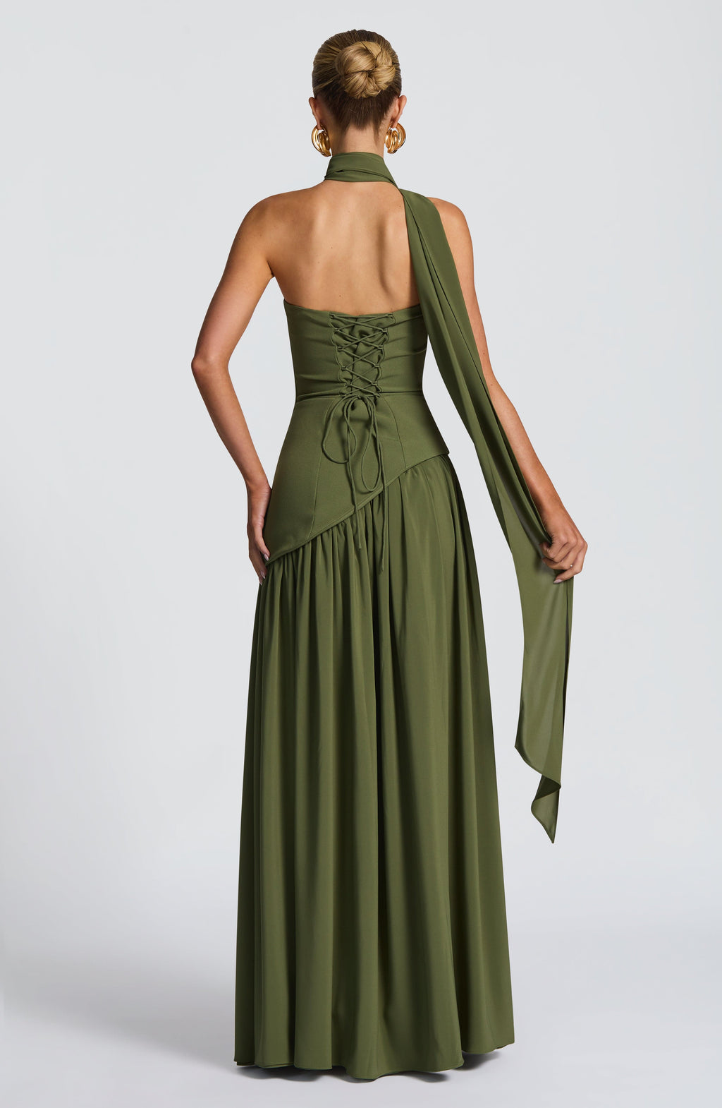 Flourenne Maliyana Maxi Dress in Khaki