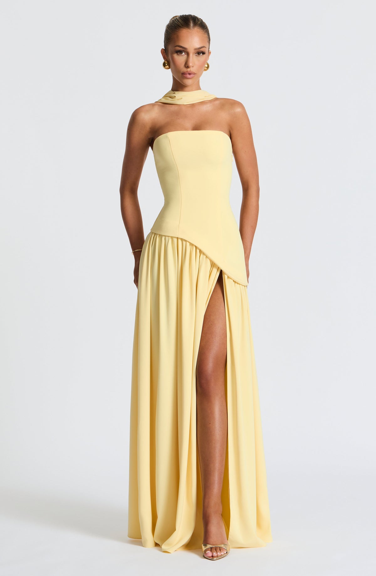 Flourenne Maliyana Maxi Dress in Lemon