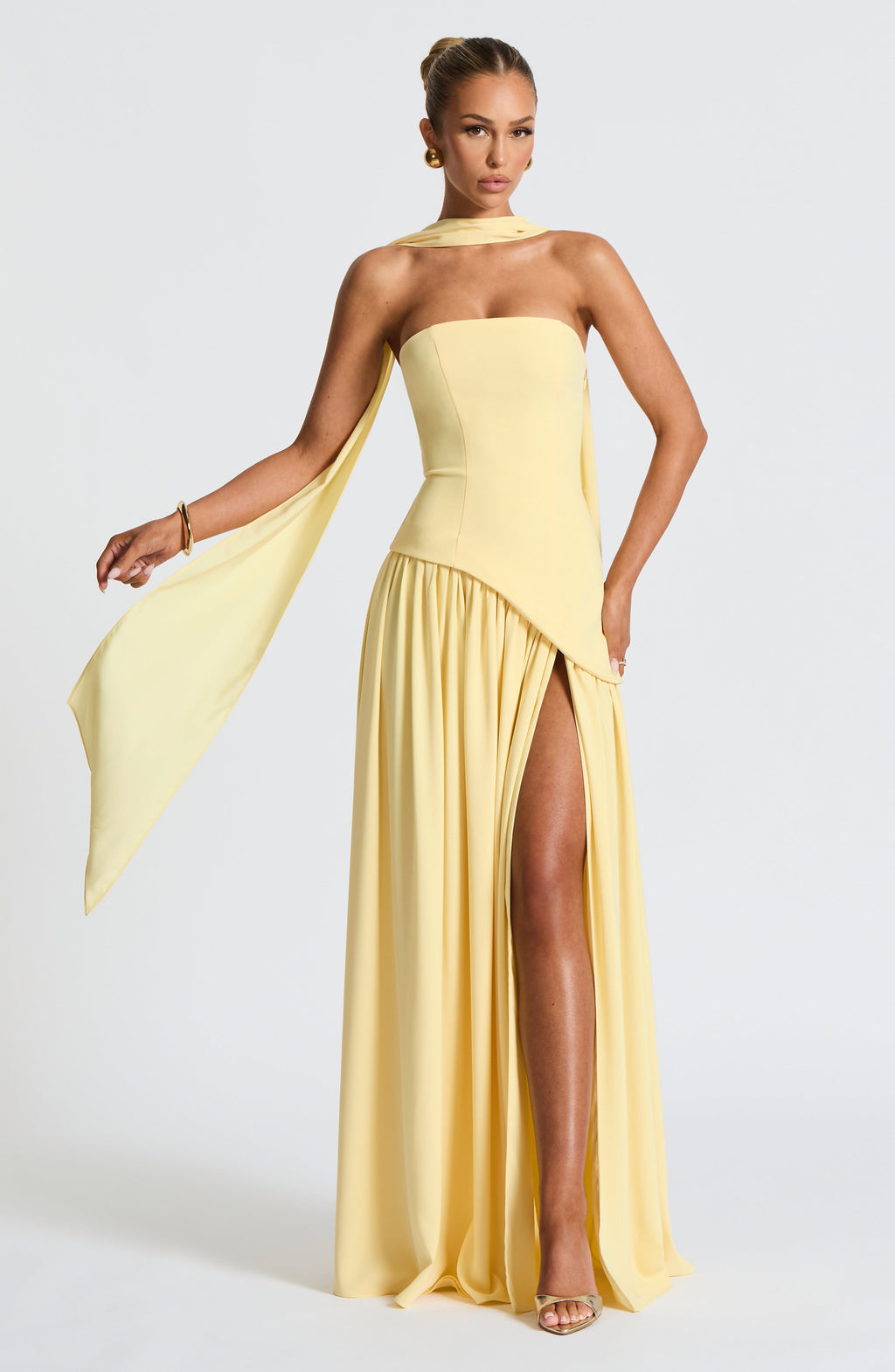 Flourenne Maliyana Maxi Dress in Lemon