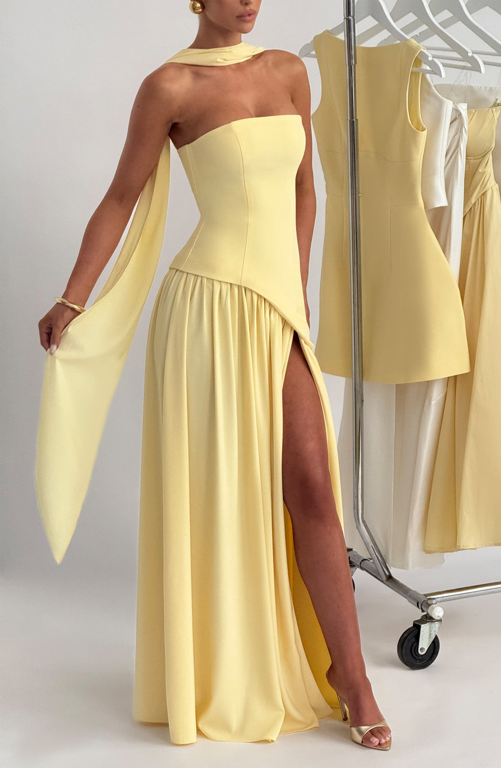 Flourenne Maliyana Maxi Dress in Lemon