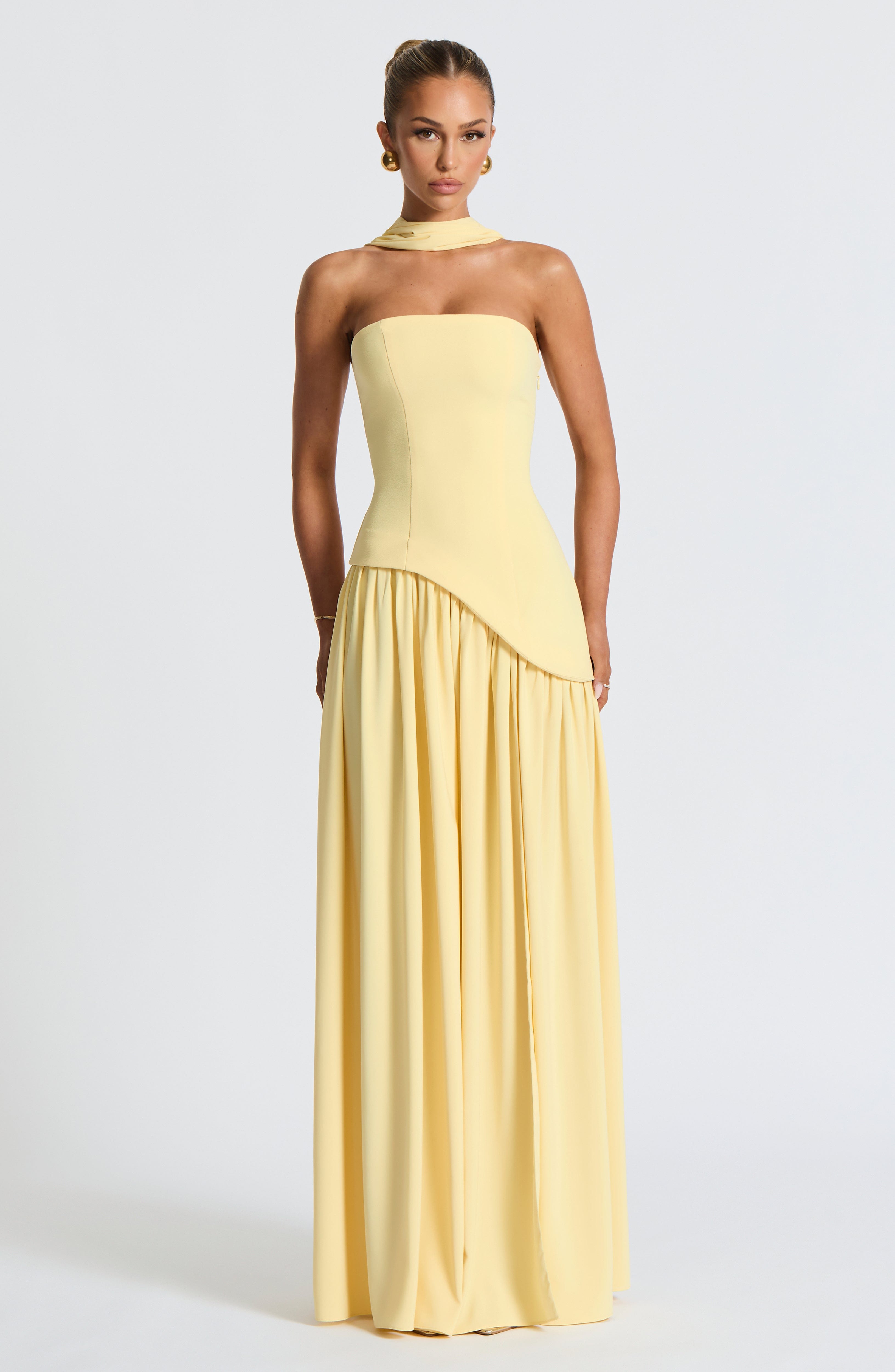 Flourenne Maliyana Maxi Dress in Lemon