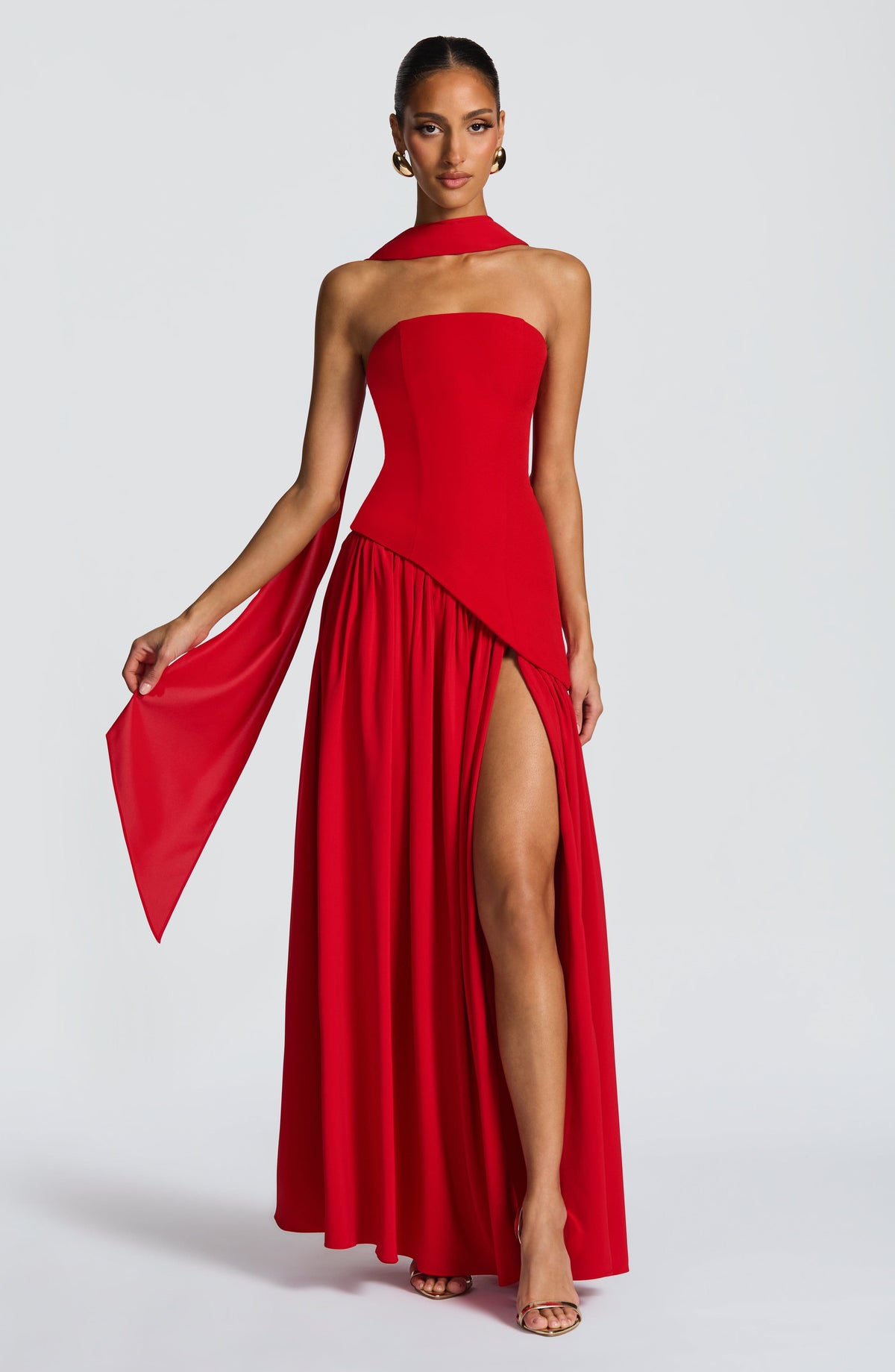 Flourenne Maliyana Maxi Dress in Red