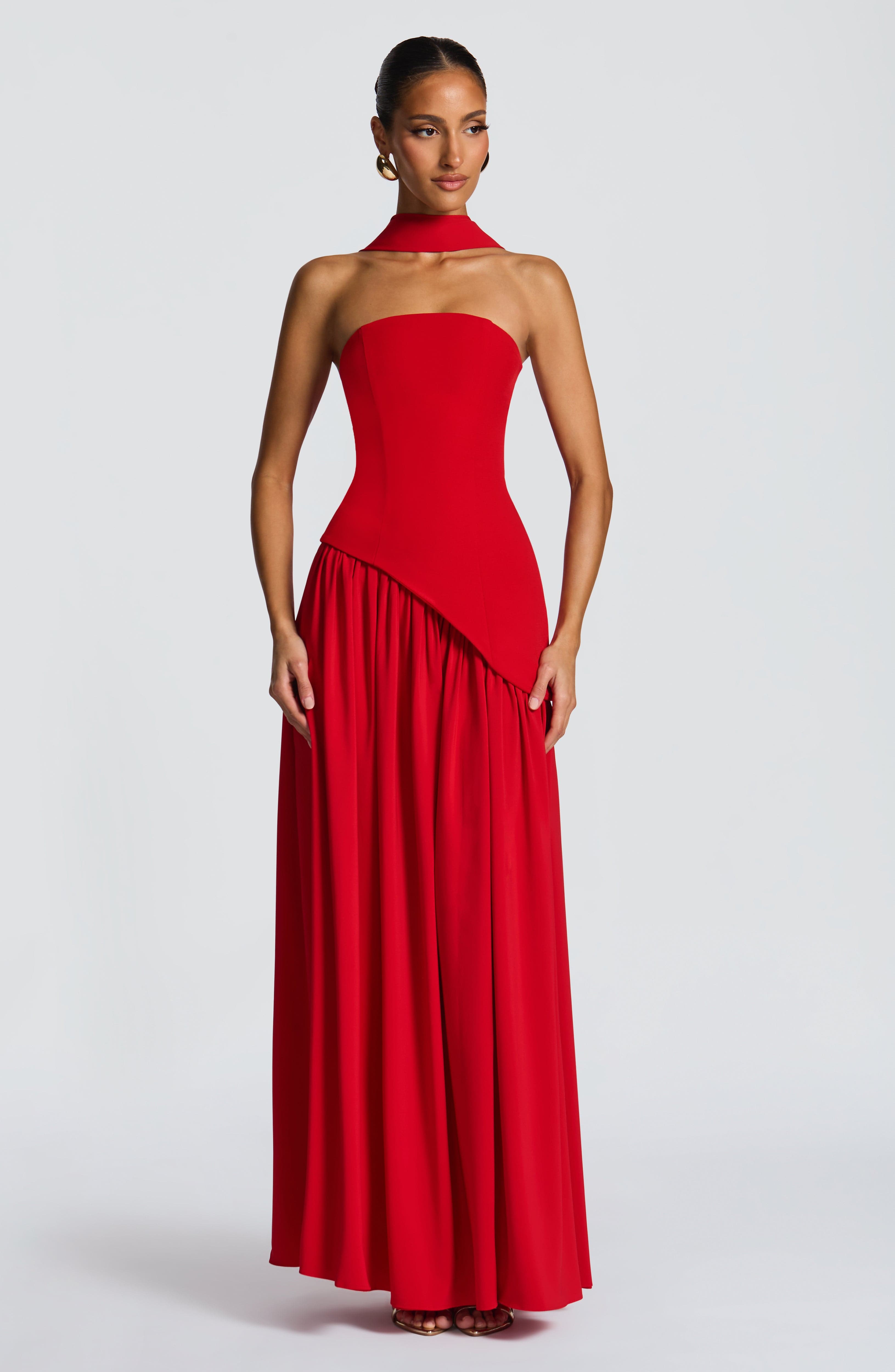 Flourenne Maliyana Maxi Dress in Red