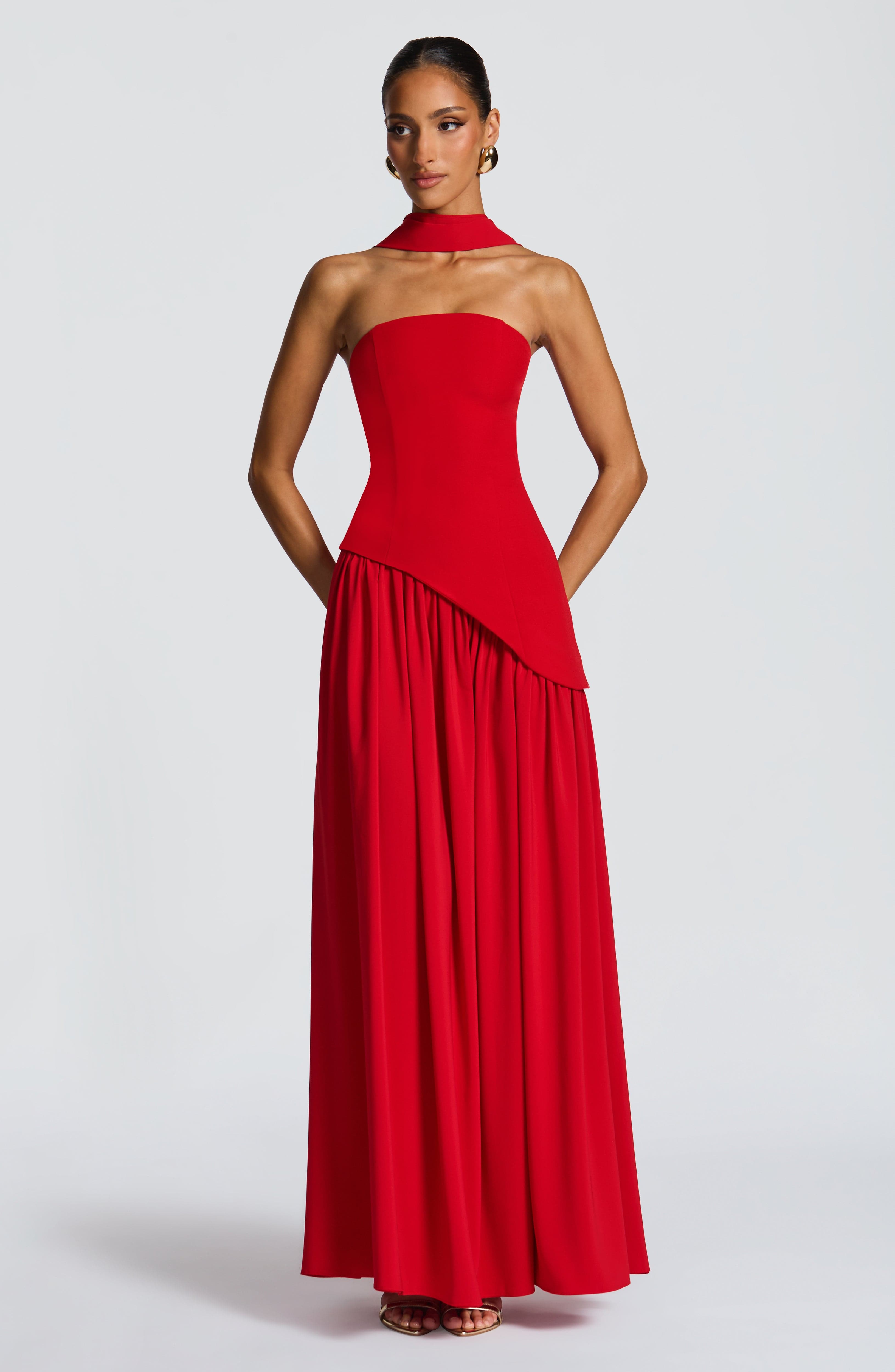 Flourenne Maliyana Maxi Dress in Red