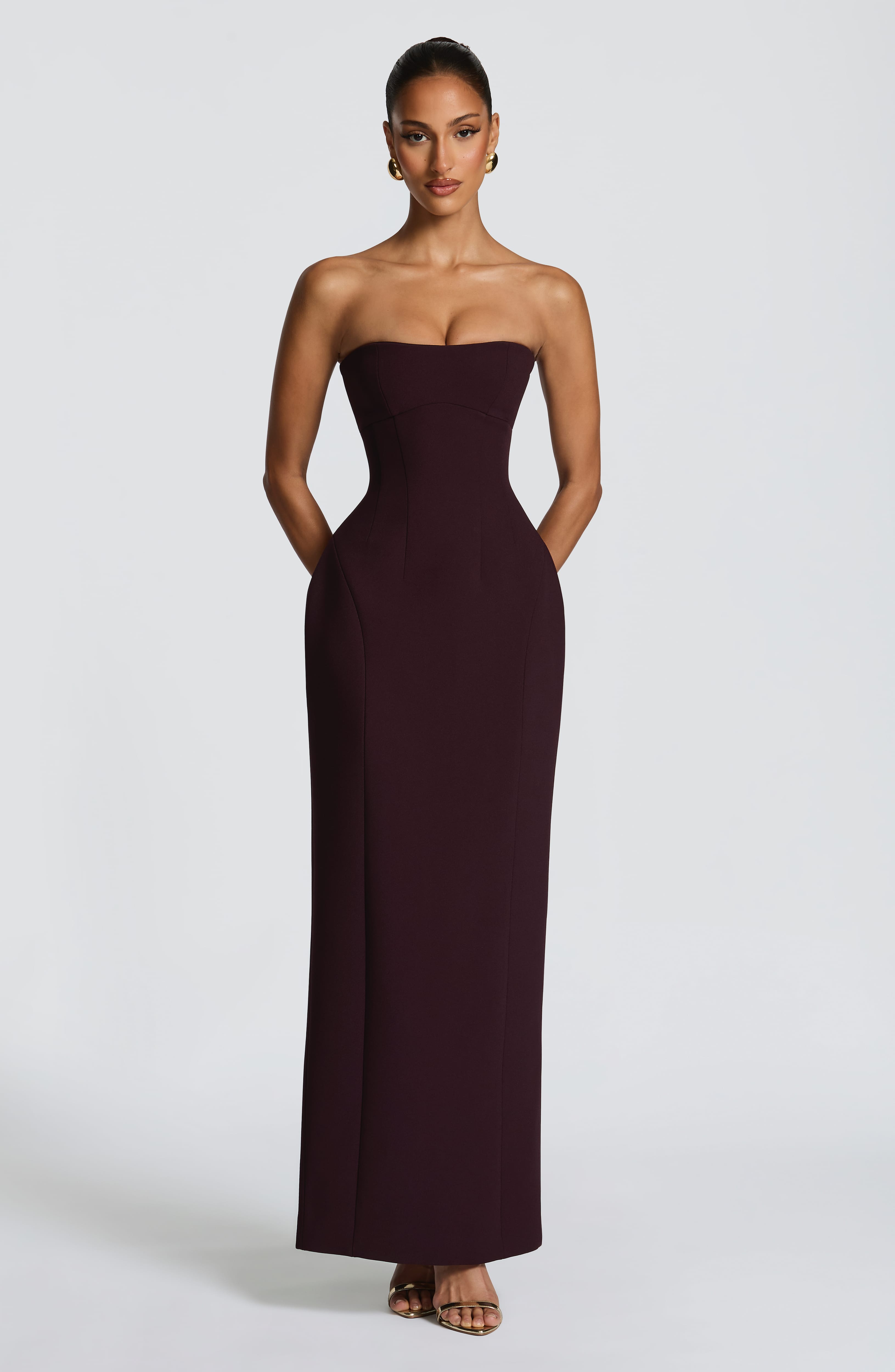 Flourenne Manora Maxi Dress in Plum