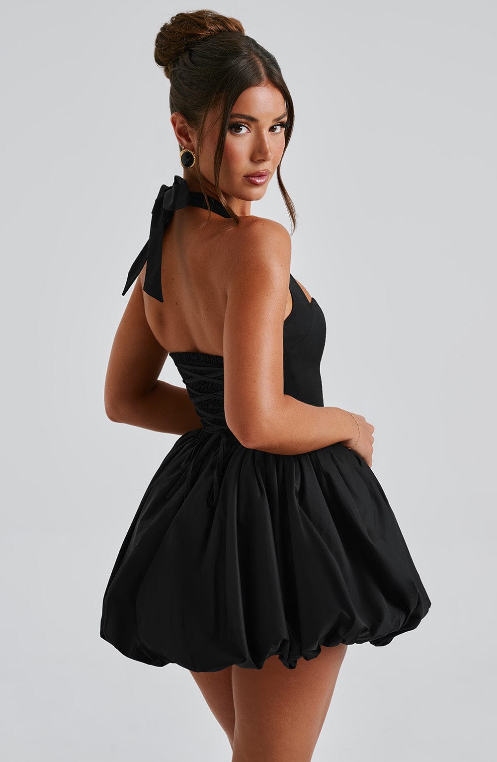 Flourenne Maricella Mini Dress in Black