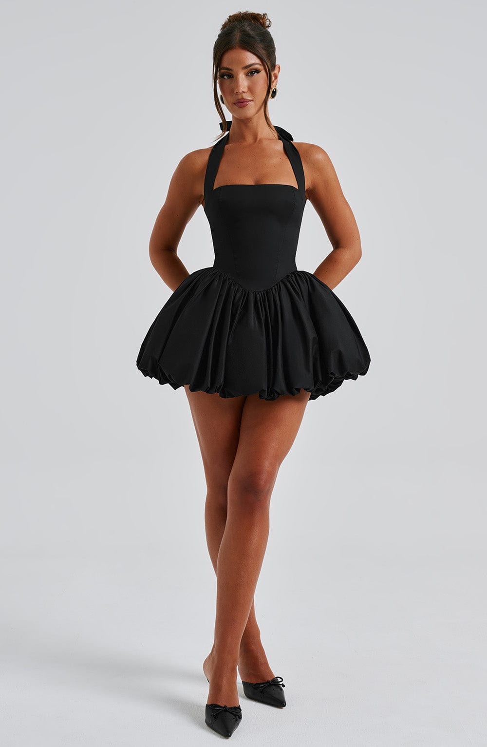 Flourenne Maricella Mini Dress in Black