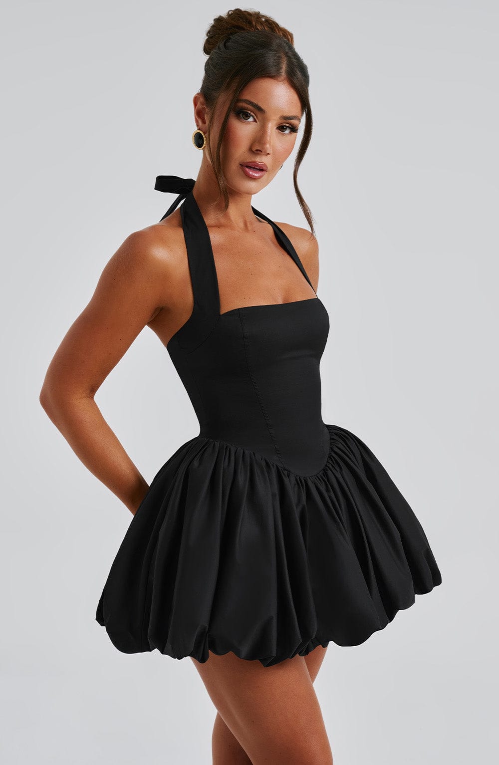 Flourenne Maricella Mini Dress in Black