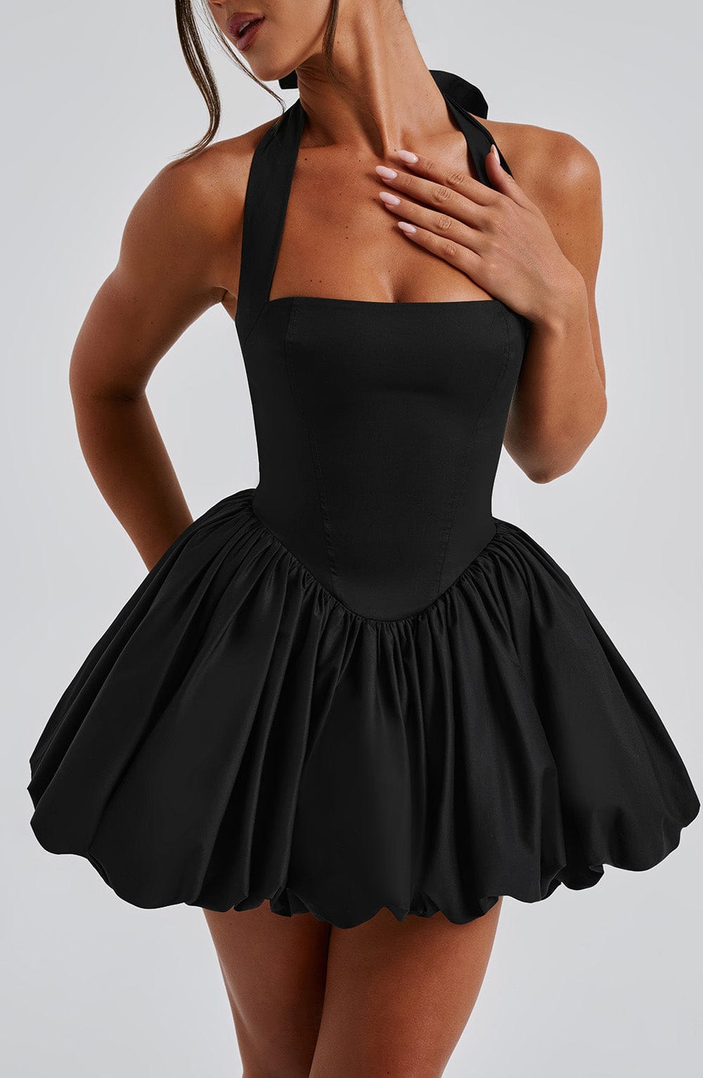 Flourenne Maricella Mini Dress in Black