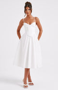 Flourenne Mariella Midi Dress in Ivory