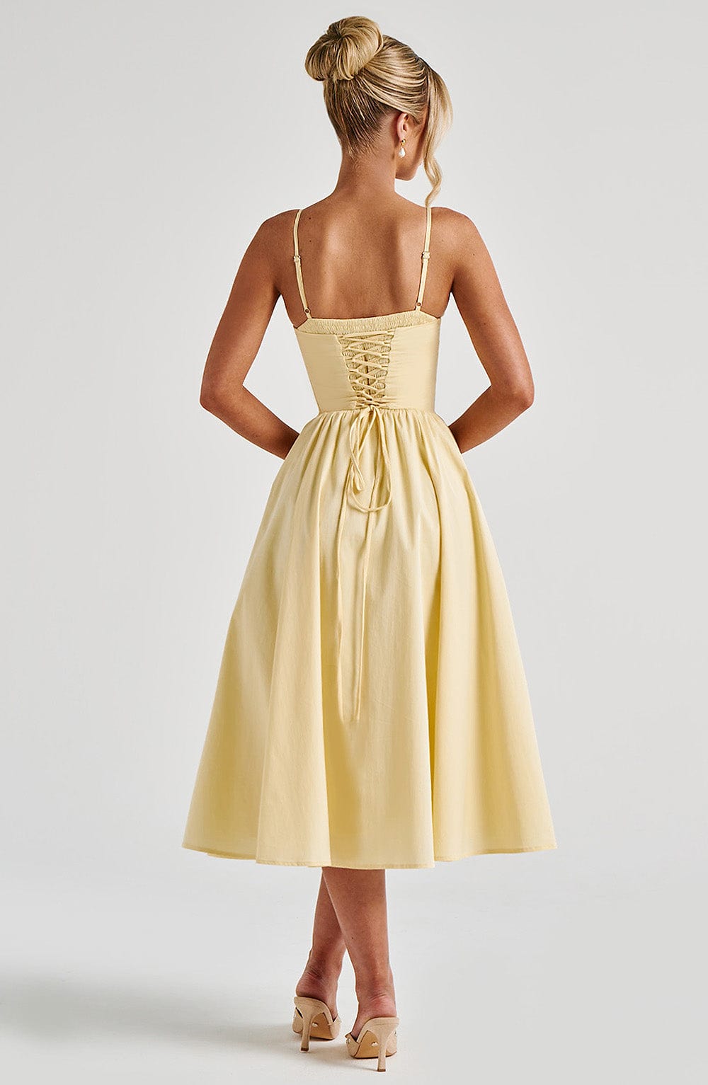 Flourenne Mariella Midi Dress in Lemon