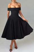 Flourenne Marinda Midi Dress in Black