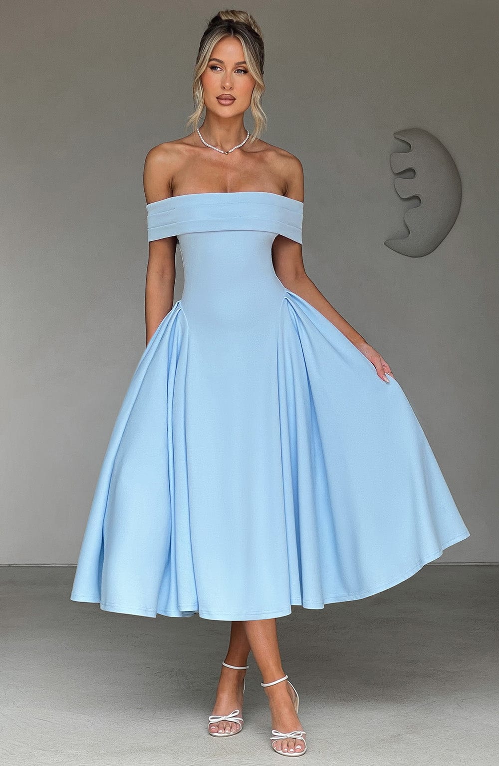 Flourenne Marinda Midi Dress in Blue