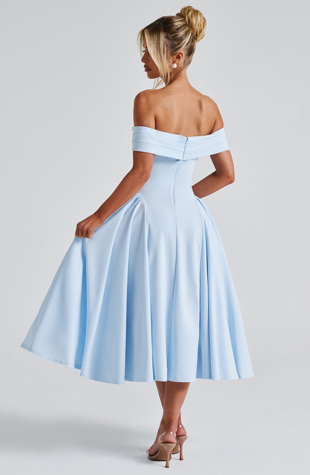Flourenne Marinda Midi Dress in Blue