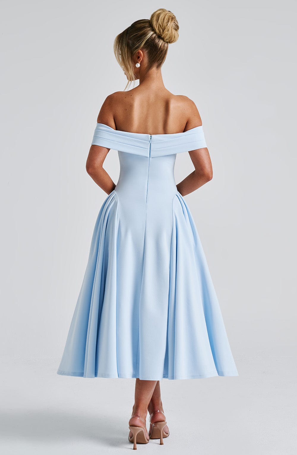 Flourenne Marinda Midi Dress in Blue