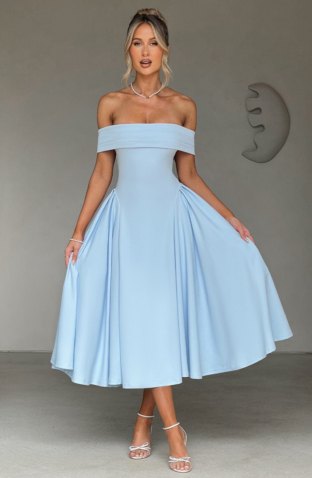 Flourenne Marinda Midi Dress in Blue