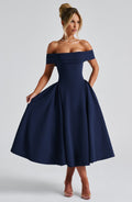 Flourenne Marinda Midi Dress in Navy