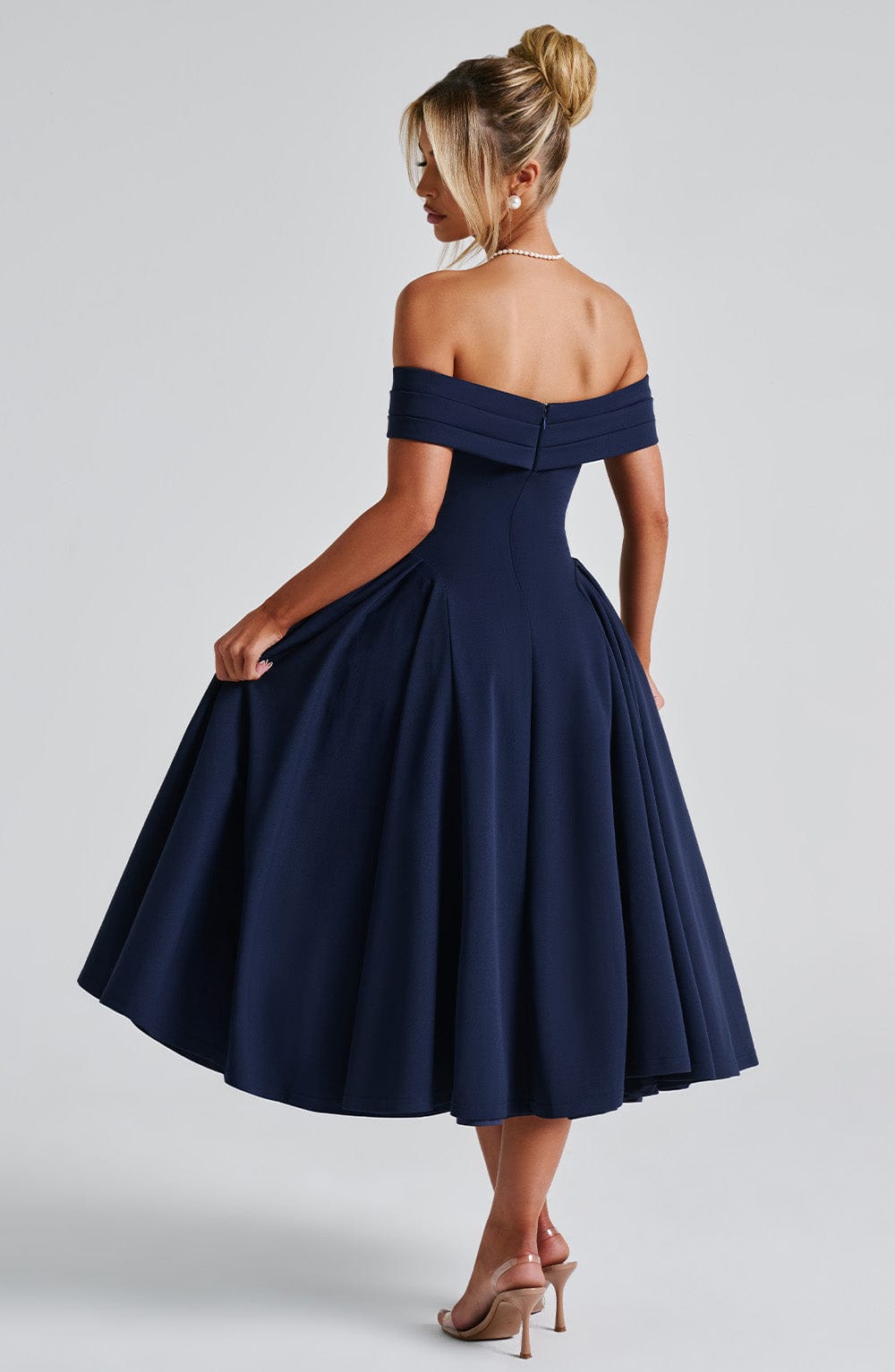 Flourenne Marinda Midi Dress in Navy