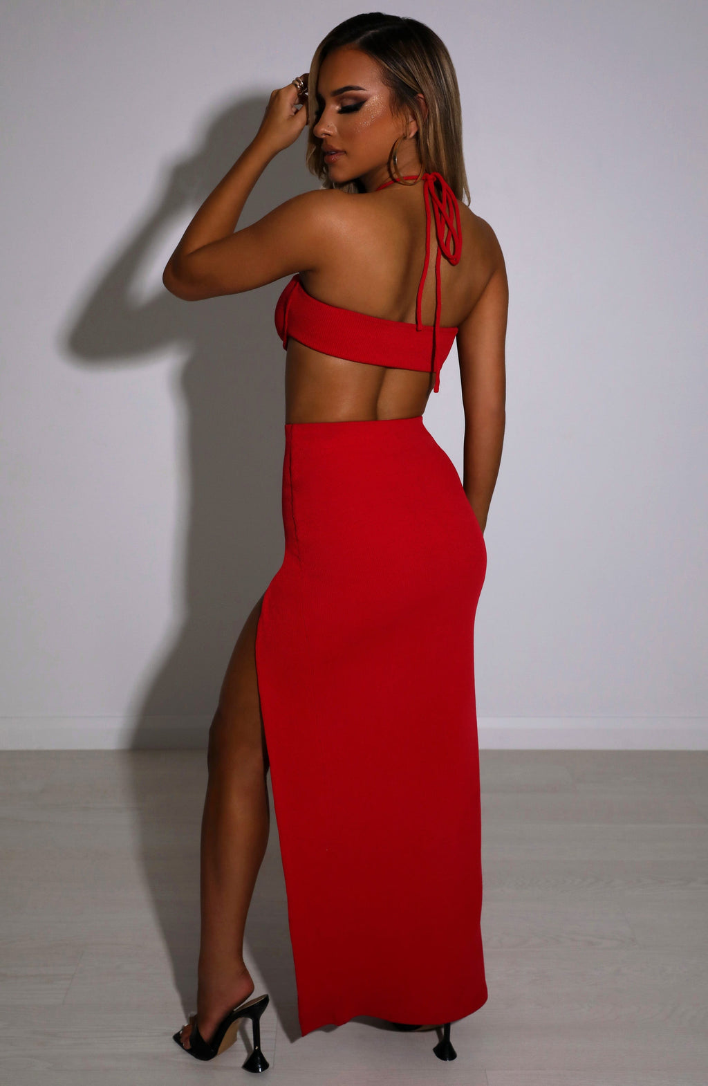 Flourenne Marisela Maxi Skirt in Red