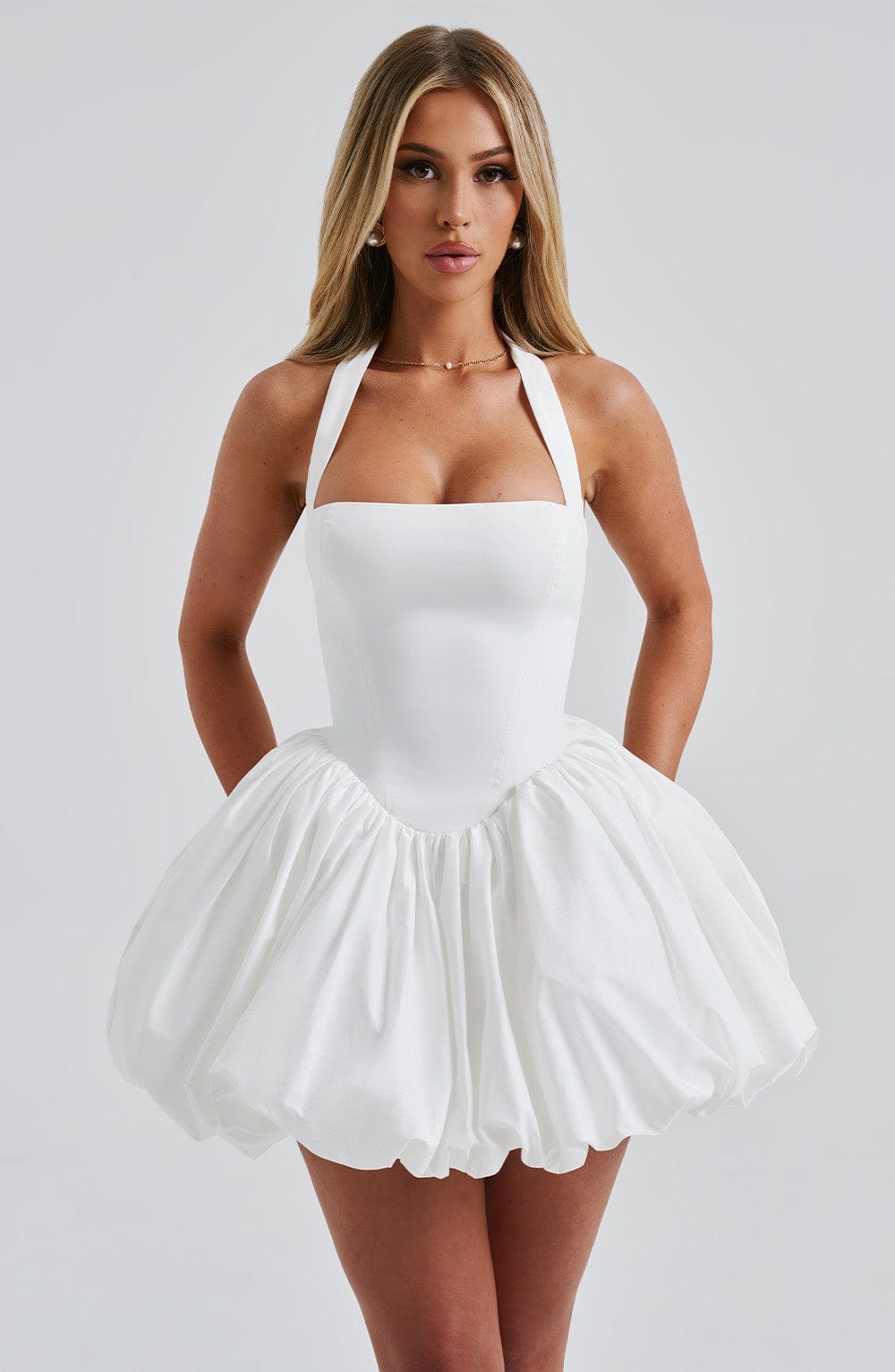 Flourenne Marisia Mini Dress in Ivory