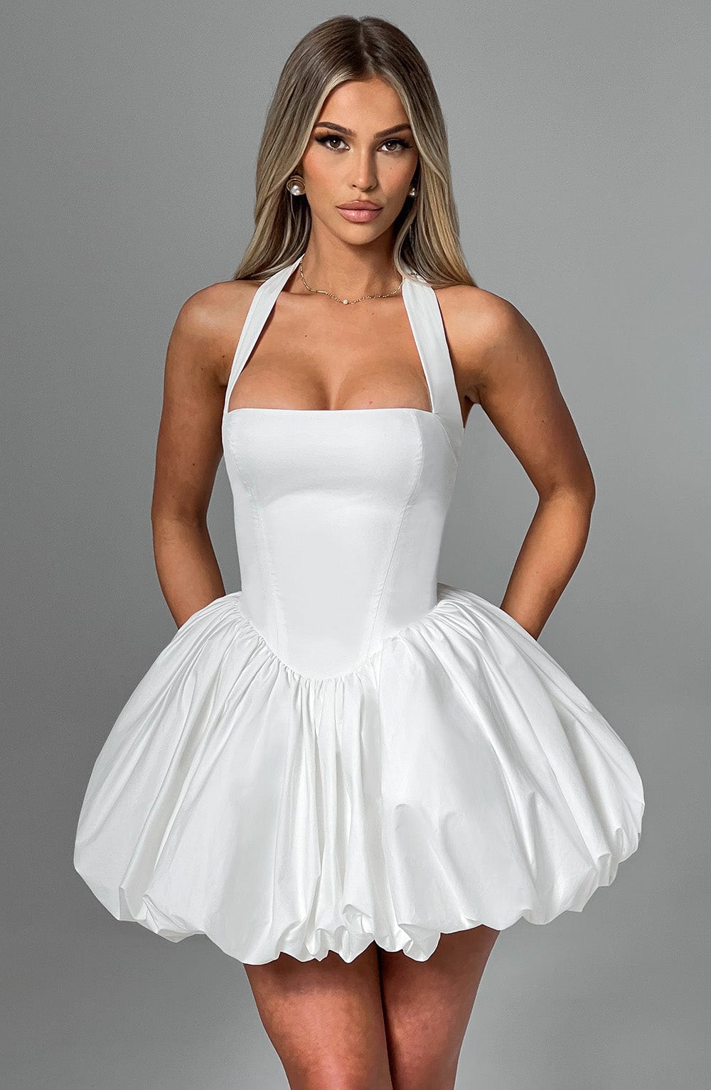 Flourenne Marisia Mini Dress in Ivory