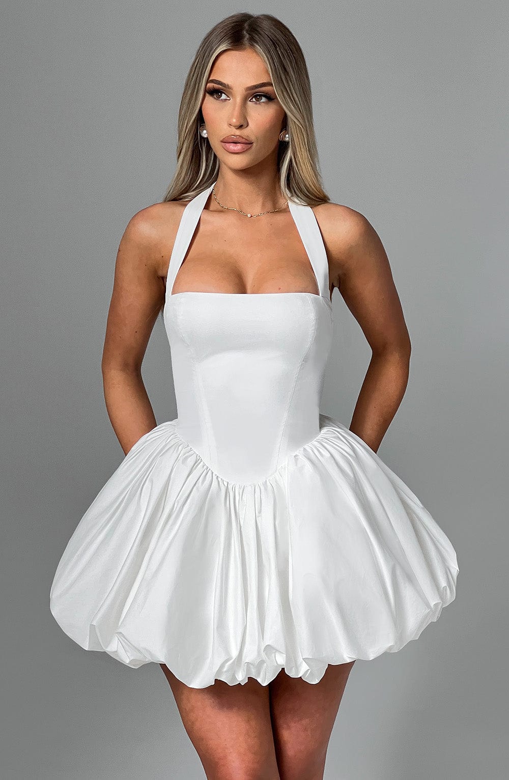 Flourenne Marisia Mini Dress in Ivory