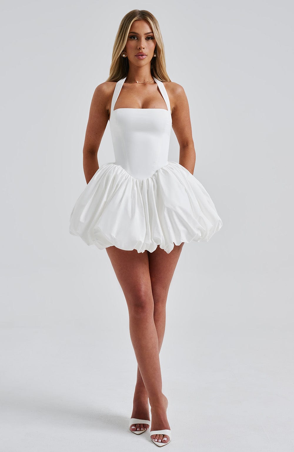 Flourenne Marisia Mini Dress in Ivory