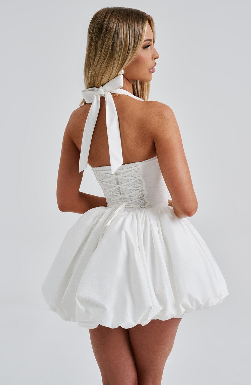 Flourenne Marisia Mini Dress in Ivory