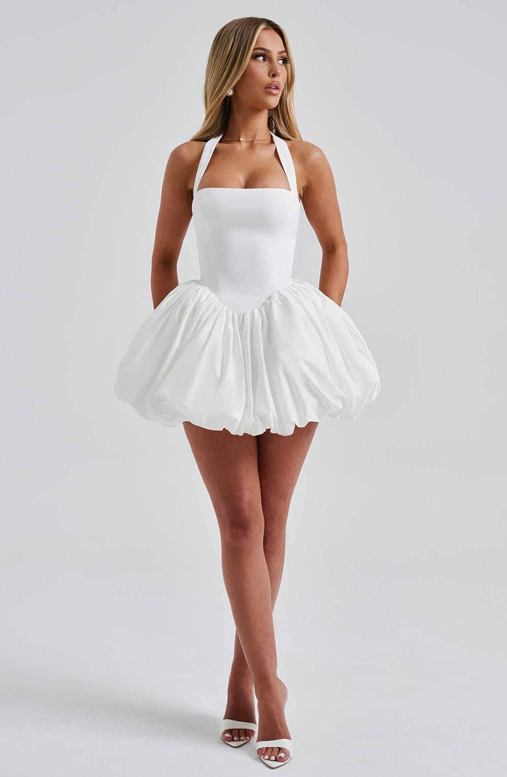 Flourenne Marisia Mini Dress in Ivory