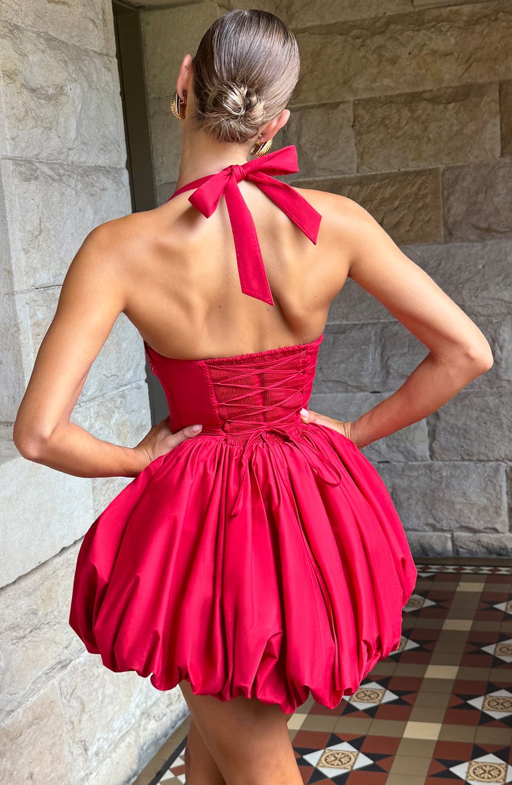 Flourenne Marisia Mini Dress in Red