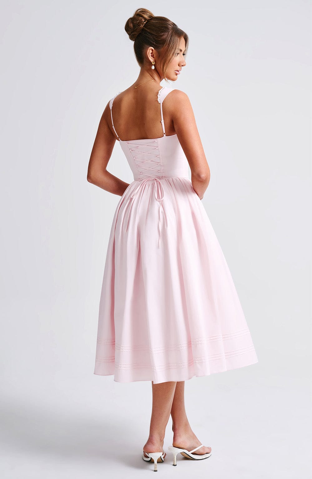 Flourenne Marlene Midi Dress in Blush