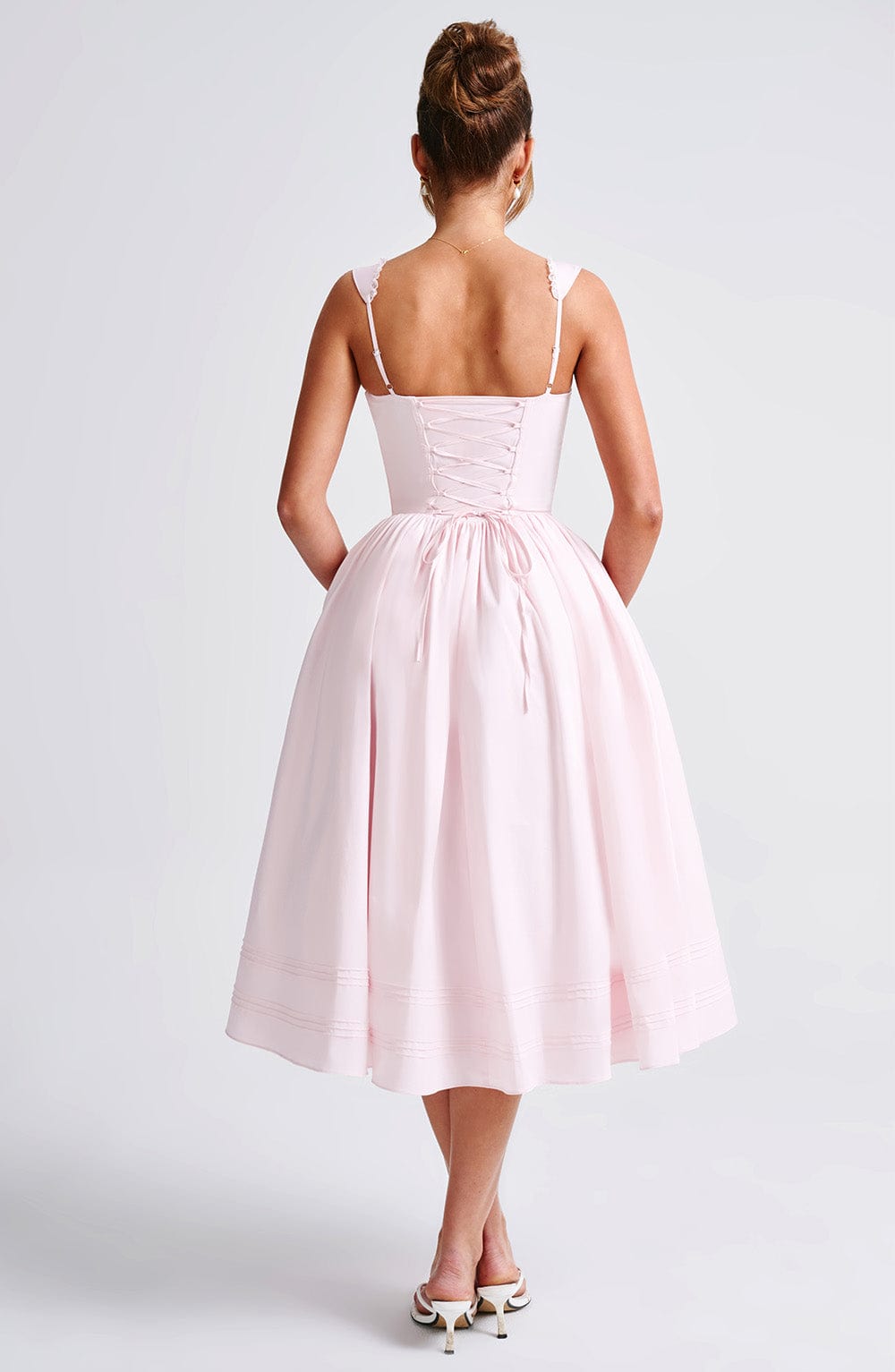 Flourenne Marlene Midi Dress in Blush