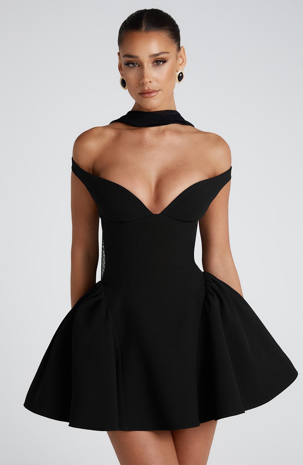 Flourenne Marlie Mini Dress in Black