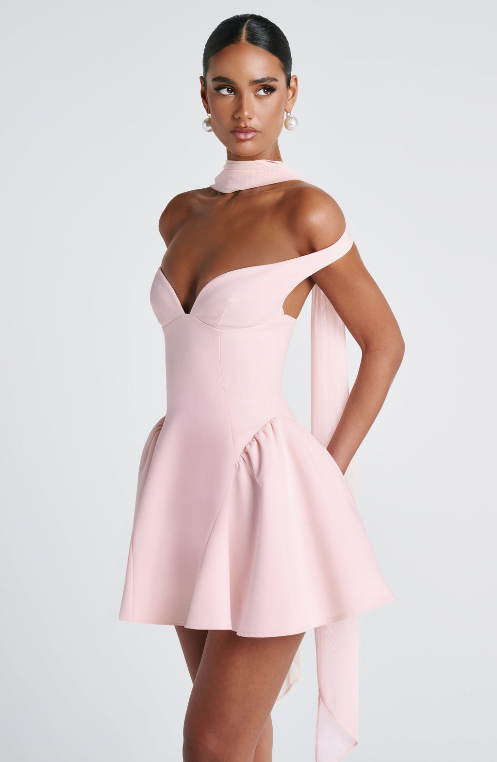 Flourenne Marlie Mini Dress in Blush