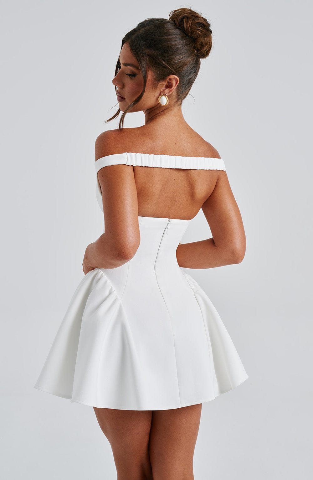 Flourenne Marlie Mini Dress in Ivory