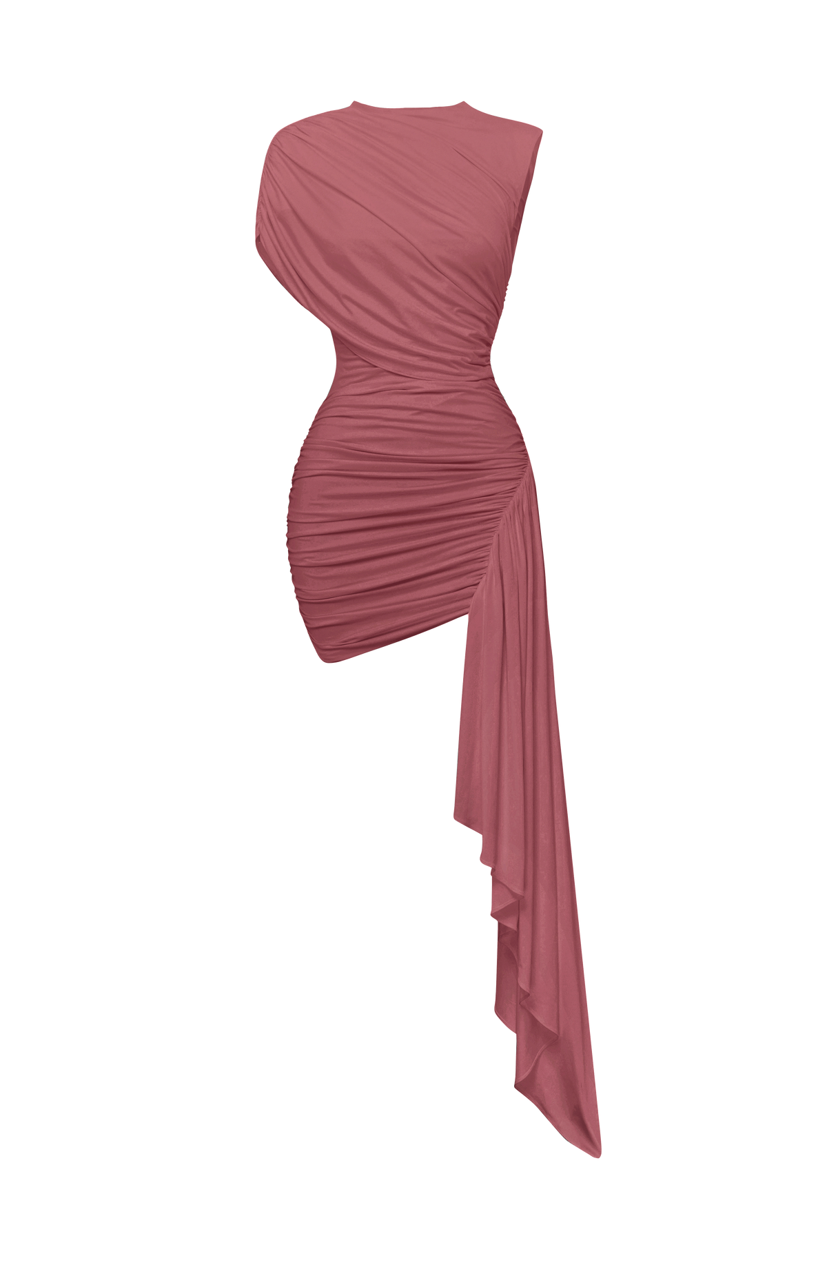 Flourenne Marnia Mini Dress in Rose Brown