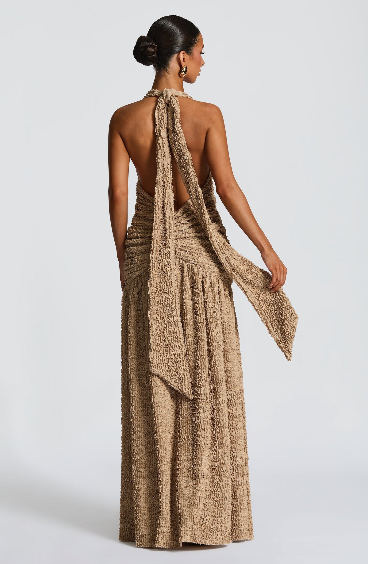 Flourenne Minerve Maxi Dress in Beige