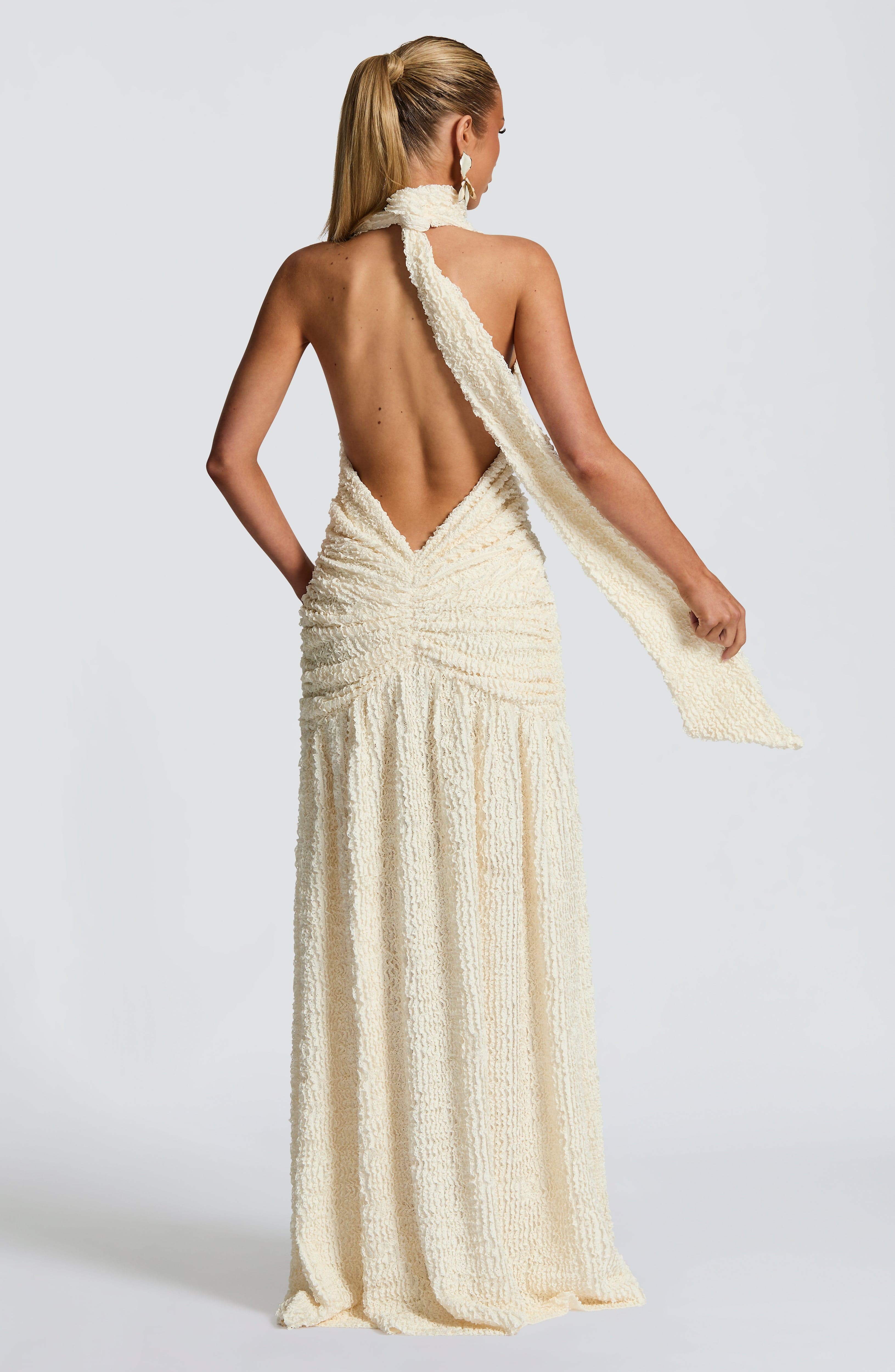 Flourenne Minerve Maxi Dress in Ivory