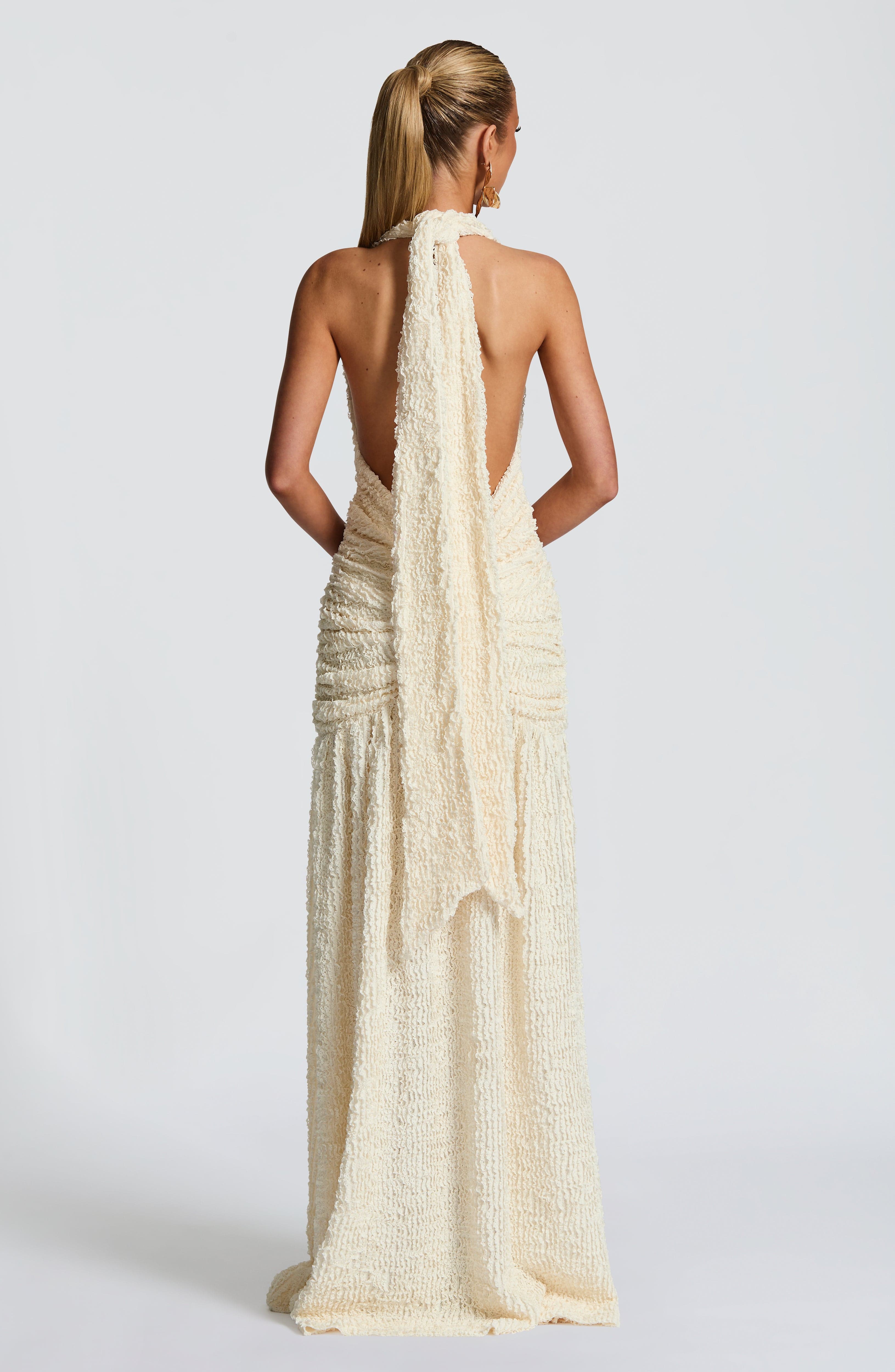 Flourenne Minerve Maxi Dress in Ivory