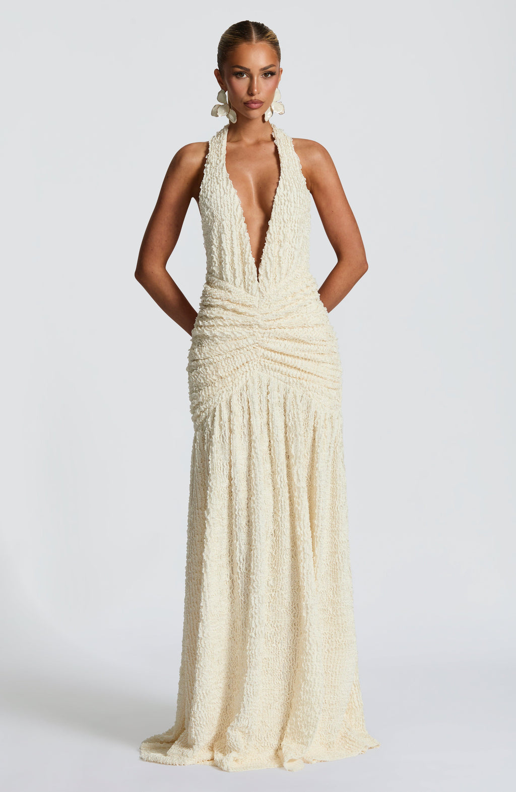 Flourenne Minerve Maxi Dress in Ivory